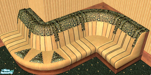 Sims 2 — Christmas Booth Gold (fabric) by Helena — -