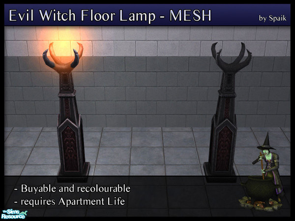 Sims 2 — Buyable Evil Witch Floor Lamp - MESH by Spaik — Do you like the lamps craftable by witches as I like? Now your