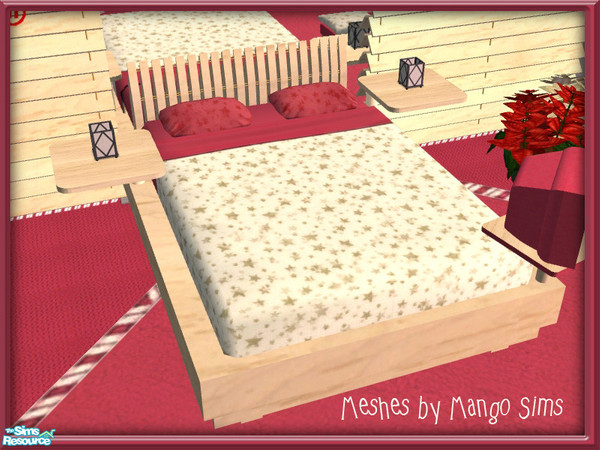 Sims 2 — Hung With Care Bed by SpringwolfDecor — You'll sleep soundly in this bedroom while waiting for Santa to arrive!