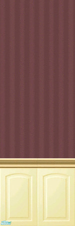 Sims 2 — Victorian Christmas Wall by SpringwolfDecor — Old World Santas grace this delicate room, just right for your