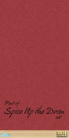 Sims 2 — Spice Up the Dorm, Red wallpaper by BetterbeSim — Red wallpaper to match the "Spice Up the Dorm" set,