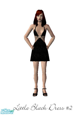 Sims 2 — Little Black Dress #2 by de_Anne — Little black dress #2