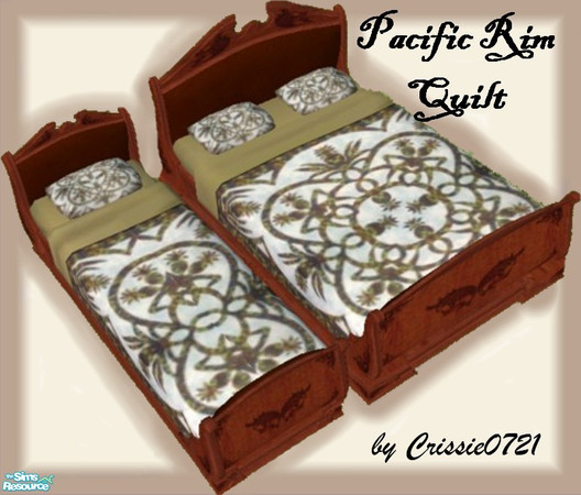 Sims 2 — Pacific Rim Quilt by Crissie0721 — Keep your Sims warm this winter with this collection of three quilts. Enjoy!