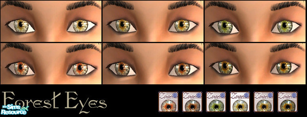 Sims 2 — Forest Eyes by zvaella —  A set of eyes for the wildest sim!