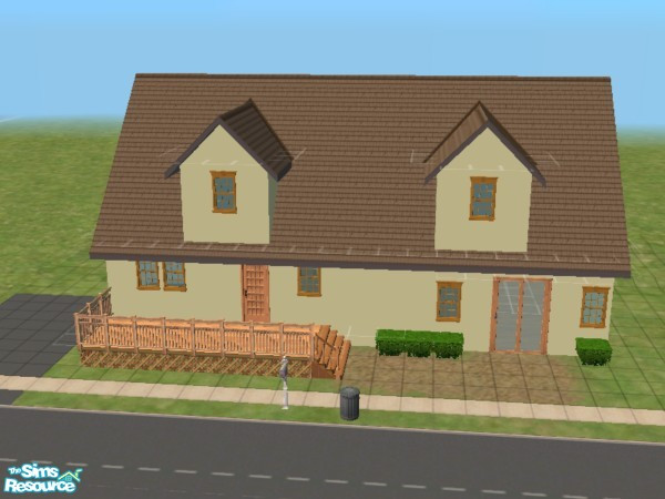 Sims 2 — Split-Level Ranch by peitseog — A nice split-level home with a large living area. Completely unfurnished.