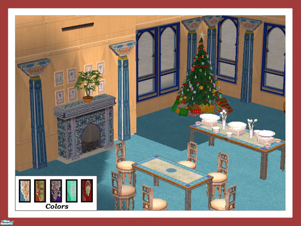 Sims 2 — Wall Column-Asian by Dgandy — False columns fit against the wall. Five Styles to choose from with five colors of