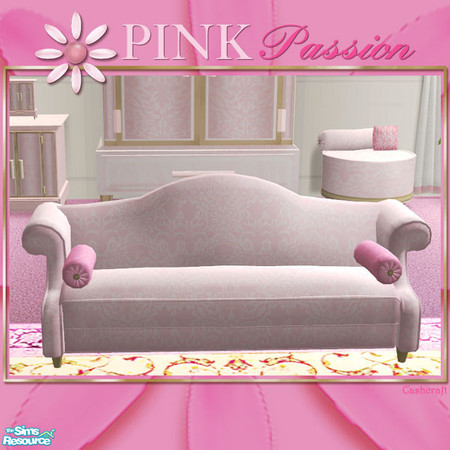 Sims 2 — Pink Passion Loveseat Recolor by Cashcraft — Pink Passion recolor for the loveseat mesh--if you are passionate
