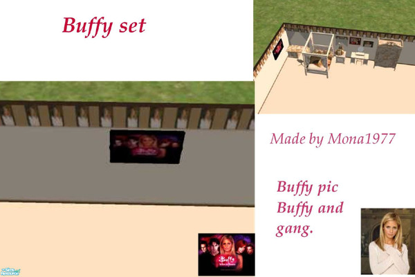 Sims 2 — Buffy pic Buffy and Gang by mona1977 — This is my Buffy set with objects,walls and floors.