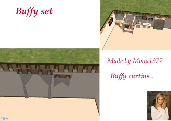 Sims 2 — Buffy Curtin by mona1977 — This is my Buffy set with objects,walls and floors.