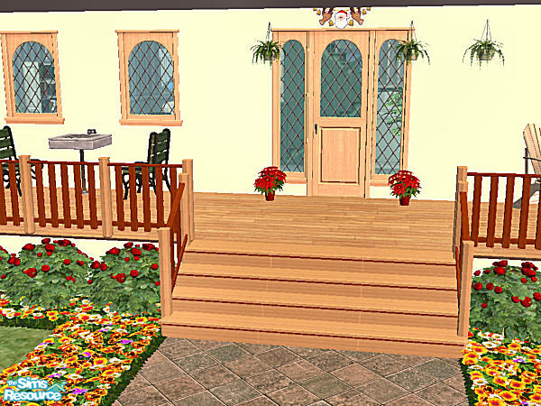 Sims 2 — Country Stairs in light wood - walnut by chrissy6930 — Recolor of my country stairs mesh in light wood and