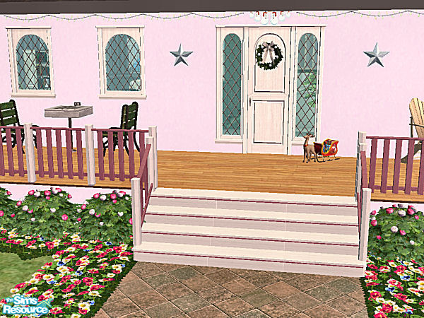 Sims 2 — Country Stairs in white wood - purplehea by chrissy6930 — Recolor of my country stairs mesh in white wood and