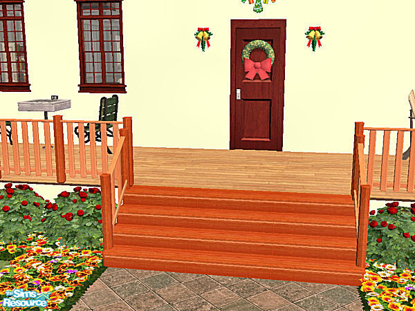 Sims 2 — Country Stairs in rosewood - jequitiba by chrissy6930 — Recolor of my country stairs mesh in rosewood and