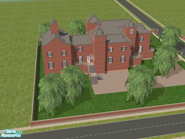 Sims 2 — Empty Chateau by sammish — previous owners- the empty family. 5 large bedrooms, pool, kitchens, ballroom,