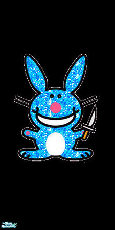 Sims 2 — Emo bunny wall by andi and grim — this is basicly a bunny holding a knife its desinged for teen sims