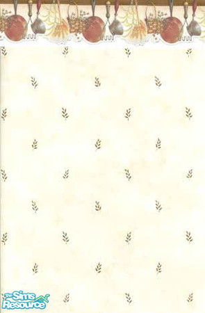 Sims 2 — Country Kitchen Wallpaper by smurfberry32 — Pretty country kitchen wallpaper that is perfect for any sims home.