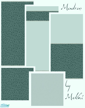 Sims 2 — Madras by Mekhi — Three wallpapers and two carpets in mint green. I will be grateful for all yout comments.