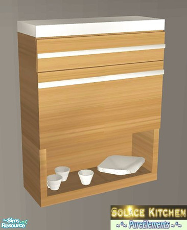Sims 2 — Solace Kitchen - Cabinet D by SaeraMaples — Contemporary kitchen set for those modernish Sims.