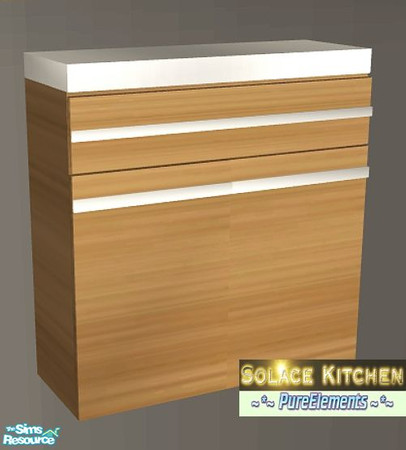 Sims 2 — Solace Kitchen - Cabinet A by SaeraMaples — Contemporary kitchen set for those modernish Sims.