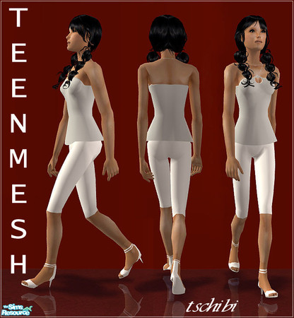 Sims 2 — teen mesh 001 by tschibi by justtschibi — My first mesh. This file includes the Mesh and a