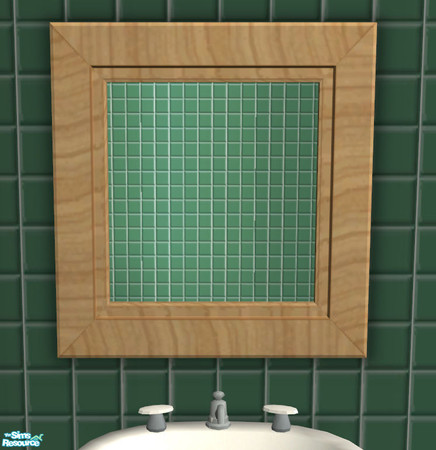 Sims 2 — Fresh Flowers Mirror by ImmeK — A mirror with a simple wooden frame. Original Maxis item, no expansion pack or