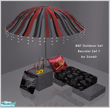 Sims 2 — BNT Outdoor Set - Recolor set 1 by Sunair — BNT Outdoor Set - Recolor set 1 (black)