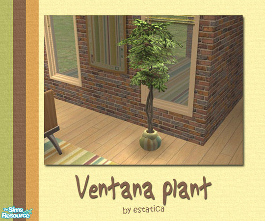 Sims 2 — Ventana Plant  by estatica — Part of the Ventana Bedroom Set.