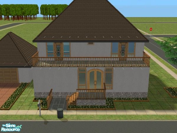 Sims 2 — 500 Blossom Road by LaurieR — This is a two story home. I left the backyard open and unlandscaped. Some people