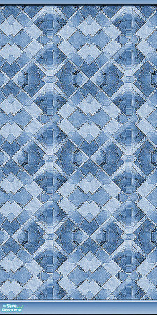 Sims 2 — Me So Funky Azure 6 by iwubu — Patterns in cloth wallpaper of the not-so-normal and slightly odd, but still very