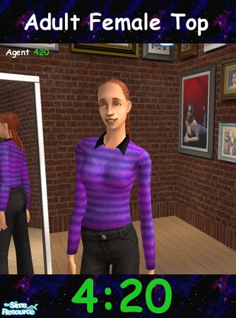 Sims 2 — Striped Dark Purple Sleeve Shirt by Agent420 — A nice Striped Dark Purple Long Sleeve shirt with a dark black