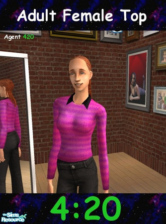 Sims 2 — Striped Purple & Pink Long Sleeve by Agent420 — A nice Striped Purple & Pink Long Sleeve shirt with a