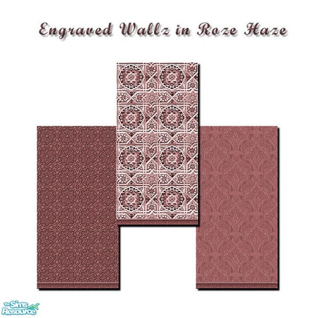 Sims 2 — Engraved Roze Haze by iwubu — Engraved into the finest woods are unique patterns - stained in bright, beautiful