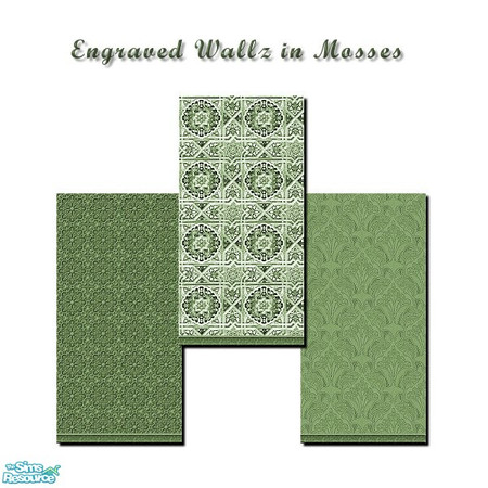 Sims 2 — Engraved Mosses by iwubu — Engraved into the finest woods are unique patterns - stained in bright, beautiful