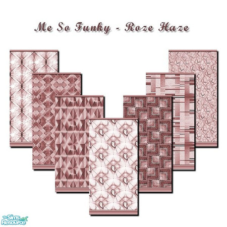 Sims 2 — Me So Funky Roze Haze by iwubu — Patterns in cloth wallpaper of the not-so-normal and slightly odd, but still
