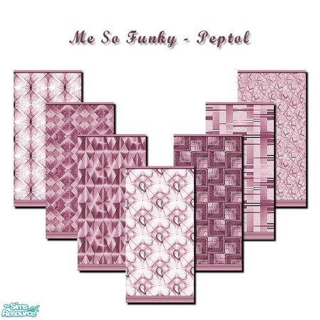 Sims 2 — Me So Funky Peptol by iwubu — Patterns in cloth wallpaper of the not-so-normal and slightly odd, but still very