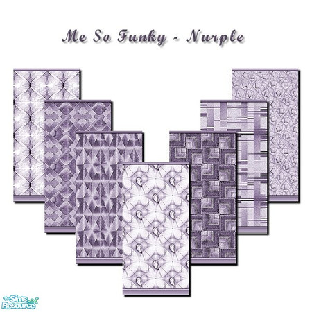 Sims 2 — Me So Funky Nurple by iwubu — Patterns in cloth wallpaper of the not-so-normal and slightly odd, but still very