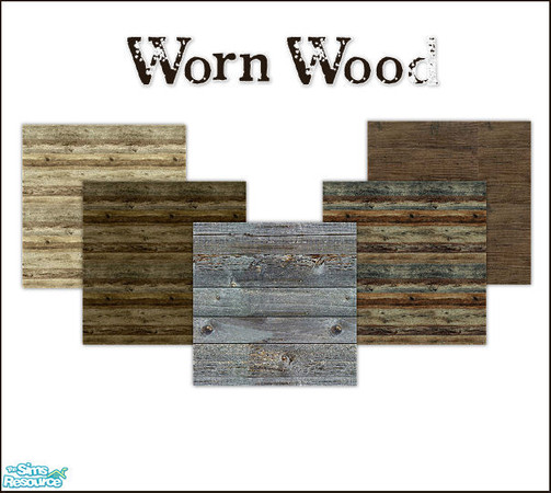 Sims 2 — Worn Wood Floors by ~Monica~ — A set of five worn wood floors. Enjoy ;)