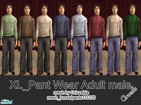 Sims 2 — am_XL_PantWear by Cruella — Look, this is what your XL Sims wants for Christmas. Eight different sweaters with