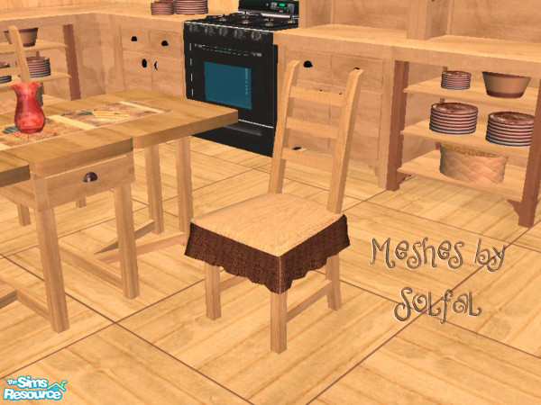 Sims 2 — Country Sampler Dining Chair Cushion by SpringwolfDecor — A Little bit of the country for your kitchen!