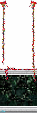 Sims 2 — Mistletoe Christmas 8 by Lorah — Celebrate Christmas with garland and ribbon. Can be included with lots