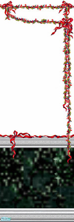 Sims 2 — Mistletoe Christmas 5 by Lorah — Celebrate Christmas with garland and ribbon. Can be included with lots