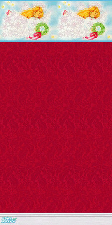 Sims 2 — Christmas Angel Borders 5 by Waverly — Angel wallpaper borders with a holiday flair.