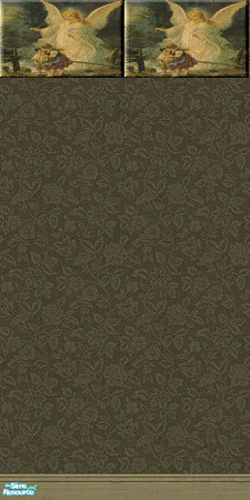 Sims 2 — Christmas Angel Borders 1 by Waverly — Angel wallpaper borders with a holiday flair.