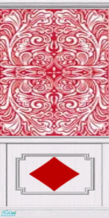 Sims 2 — Red Diamond by krelian — This wallpaper features a design based on the backs of Hoyle Maveric playing cards.