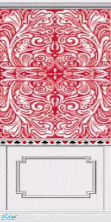 Sims 2 — Red Runner by krelian — This wallpaper features a design based on the backs of Hoyle Maveric playing cards. This