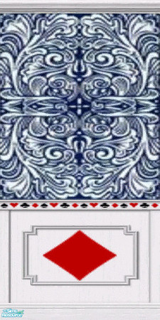 Sims 2 — Blue Diamond/Runner by krelian — This wallpaper features a design based on the backs of Hoyle Maveric playing