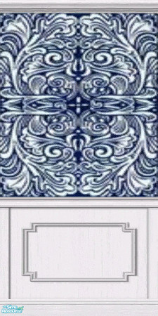 Sims 2 — Hoyle Blue by krelian — This wallpaper features a design based on the backs of Hoyle Maveric playing cards.