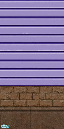 Sims 2 — D2DRed Stone Siding Violet by D2Diamond — Redstone base with a colored aluminum siding. Part of the Red Stone