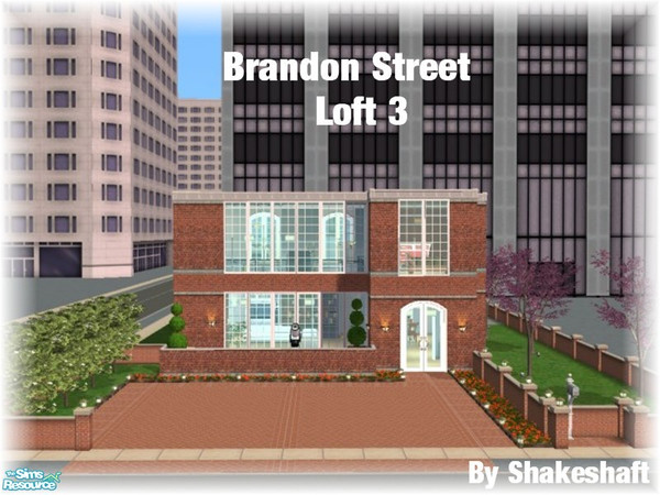 Sims 2 — Brandon Street Loft 3 by Shakeshaft — Another loft style home with 2 bedrooms, with a feature staicase up to the