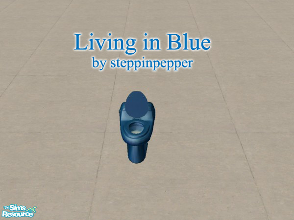 Sims 2 — Living in Blue Toilet by steppinpepper — Part of Living in blue Set.