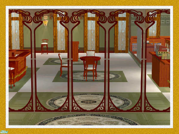 Sims 2 — Regency Etched Mirrors by Dgandy — Everything you need to open a first class restaurant and lounge or decorate